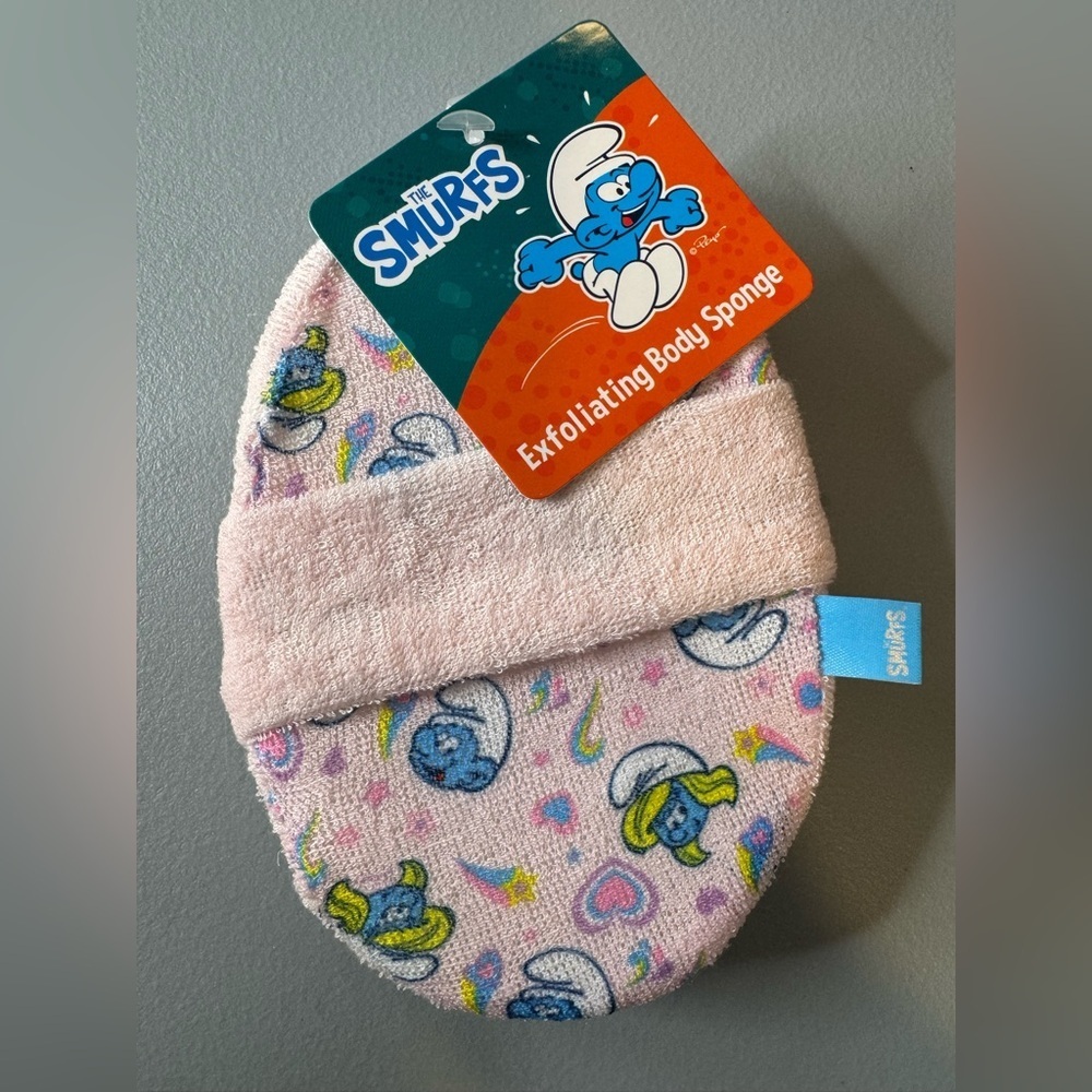 The Smurfs Exfoliating Body Sponge pastel